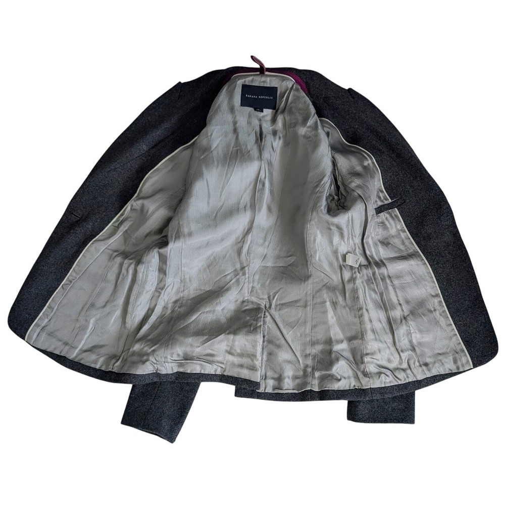 Banana Republic Wool Blazer Women Small Preppy Career Minimalist Jacket Academia - Picture 4 of 8
